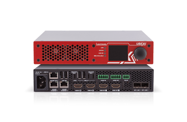 Lightware UBEX-Pro20-HDMI-F130 RED 2xCAT Optical AV Over IP Video System for 10G Networks with Full USB 2.0 support - 91820407