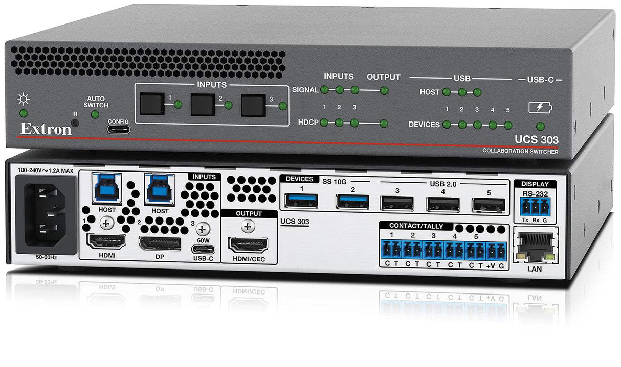 Extron UCS 303 Three Input 4K/60 Collaboration and Presentation Switcher