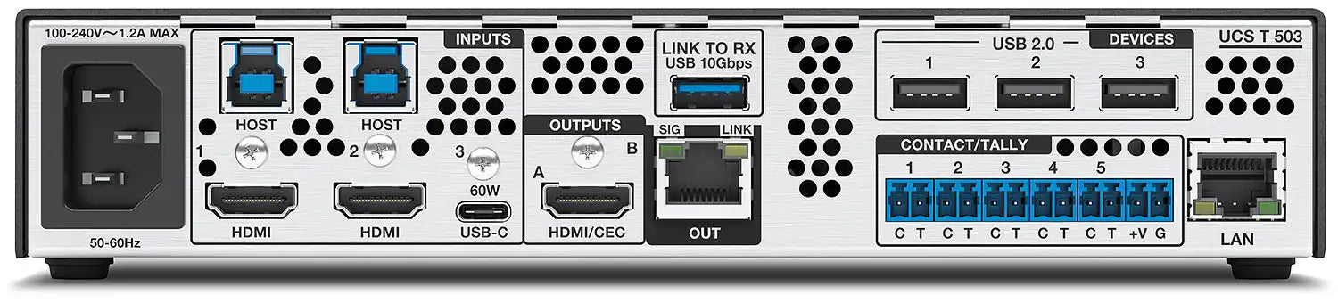 Extron UCS 504 — 4x2 4K Collaboration Switcher & Scaling Receiver ...