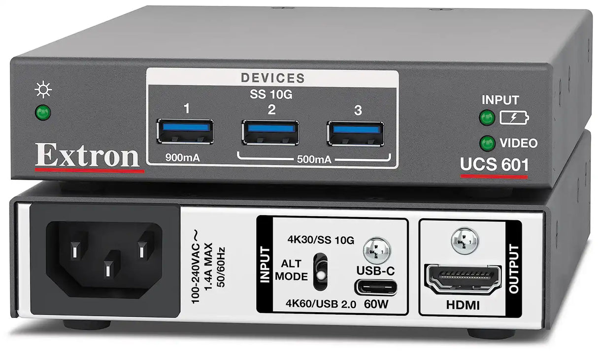 Extron UCS 601 Pro 4K USB-C 10G Dock control Extron