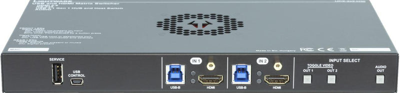 LightWare UCX-2x2-H30 Universal Switcher with HDMI 2.0 connectivity and USB 3.1 Gen1 features - 91560004