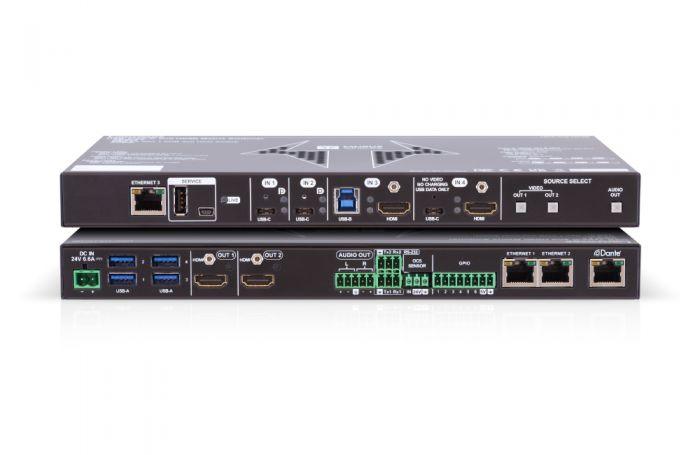 LightWare UCX-4x2-HC40D Universal Matrix Switcher with USB-C Connectivity and Dante Audio - 91310090