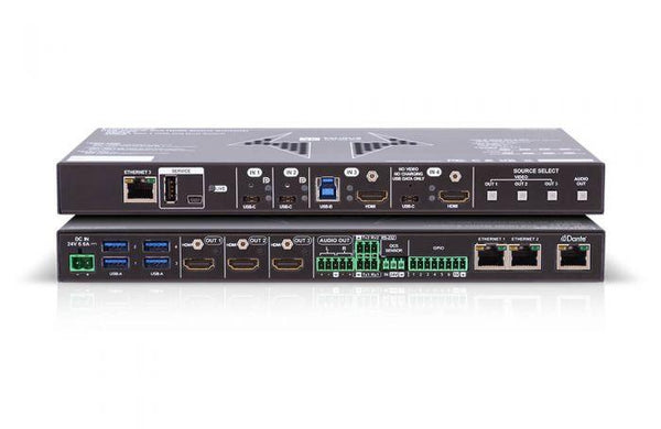 LightWare UCX-4x3-HC40-BD Universal Matrix Switcher with USB-C Connectivity and Dante USB Audio Bridge - UCX-4x3-HC40-BD