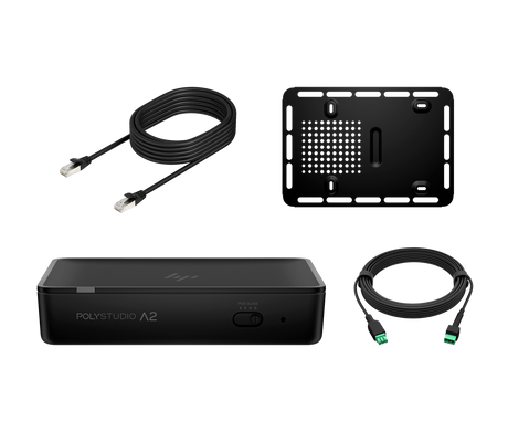 Poly HP Poly Studio A2 Audio Bridge w/ CAT6A and Mic Extension Cable and Mounting Plate TAA HP Poly Studio A2 Audio Bridge w/ CAT6A and Mic Extension Cable and Mounting Plate TAA WW Poly Video Poly