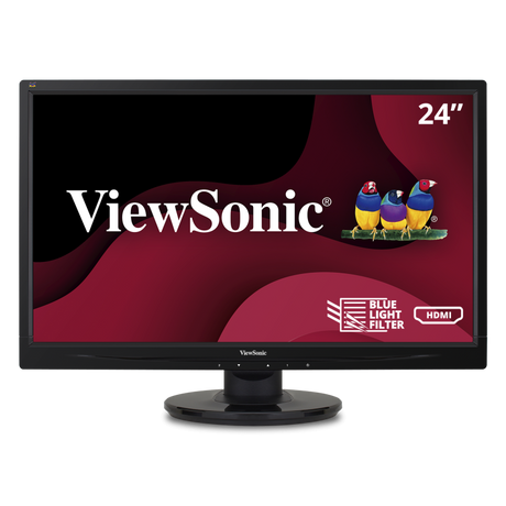 ViewSonic VA2446MH-LED – 24-Inch LED Full HD HDMI Monitor - Discontinued Computer Monitors ViewSonic
