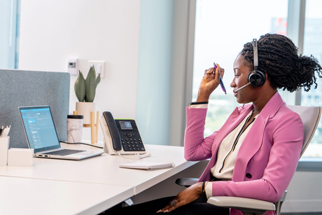Poly Edge E220 IP Phone and PoE-enabled Poly Voice Poly