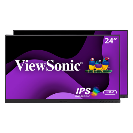 ViewSonic VG2455_56A_H2 – 24-Inch Ergonomic FHD Monitor Hero 2 Bundle Computer Monitors ViewSonic