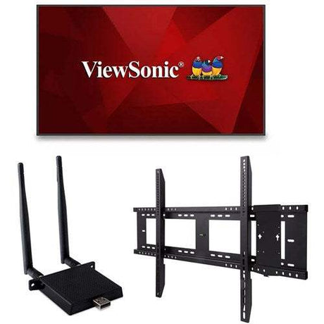 ViewSonic CDE9830-E1 98" 4K display and VB-WIFI-001 and Flat wall mount bundle - Creation Networks