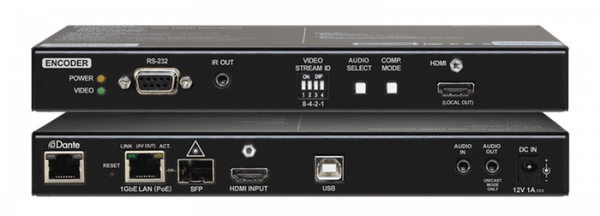 Lightware VINX-120AP-HDMI-ENC-DNT AV Over IP Scaling Multimedia Extender with USB K+M, PoE and DANTE/AES67 support - 91810011