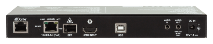 Lightware VINX-120AP-HDMI-ENC-DNT AV Over IP Scaling Multimedia Extender with USB K+M, PoE and DANTE/AES67 support - 91810011