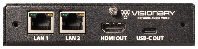 Visionary Solutions PacketAV D4200 4K UHD over IP POE+ Decoder, AES67/Dante - Creation Networks
