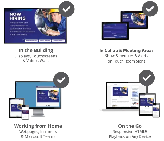 On-premise digital signage management for 20-29 screens with Visix