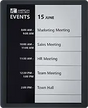 Visix EPS 125 dark gray ePaper room sign – 12.5-inch wireless workplace display