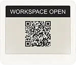 Visix EPS 42 dark gray ePaper desk sign – battery-powered wireless display