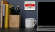 Visix EPS ePaper desk sign showing workspace reserved status