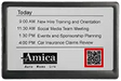 Visix EPS 74 dark gray ePaper workplace sign – 7.4-inch wireless room display