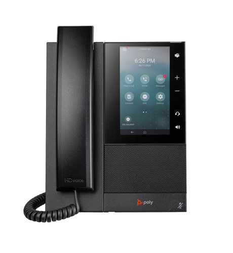Poly CCX 505 Business Media Phone with Open SIP and PoE-enabled Poly Voice Poly