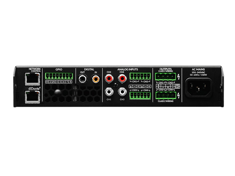Blaze Audio PowerZone Connect 504D - 500 W DSP-enabled Class-D amplifier with 2 channels and Dante - UBX-888-029