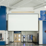 Draper Acumen XL E motorized projection screen installed in an auditorium