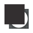 Sonance PS-C83R/PS-C63RTLP – Black Square Adapter with Grille Speaker Accessories Sonance