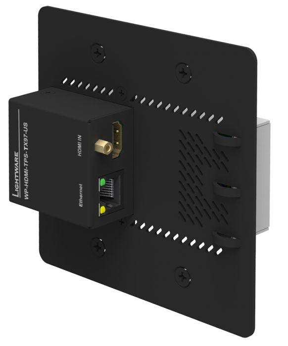 Lightware WP-HDMI-TPS-TX97-US Wallplate (WP) TPS Extender for Single CATx Cable with PoE - 91540093