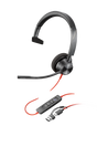 Poly Blackwire 3310 Microsoft Teams Certified Headset +USB-C/A Adapter TAA Poly Headset Poly