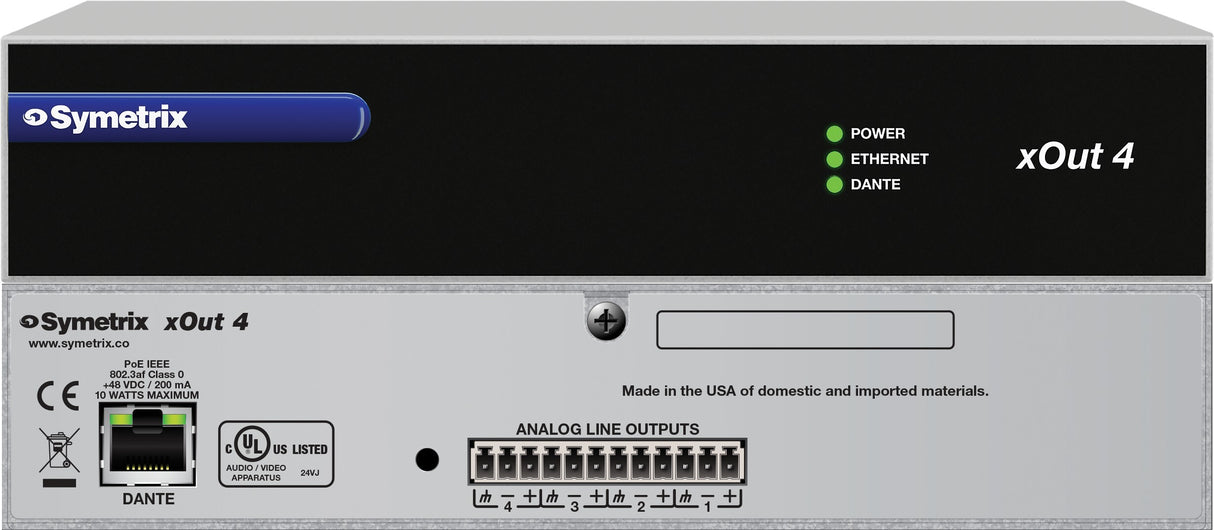Symetrix 80-0112 xOut 4 control Symetrix