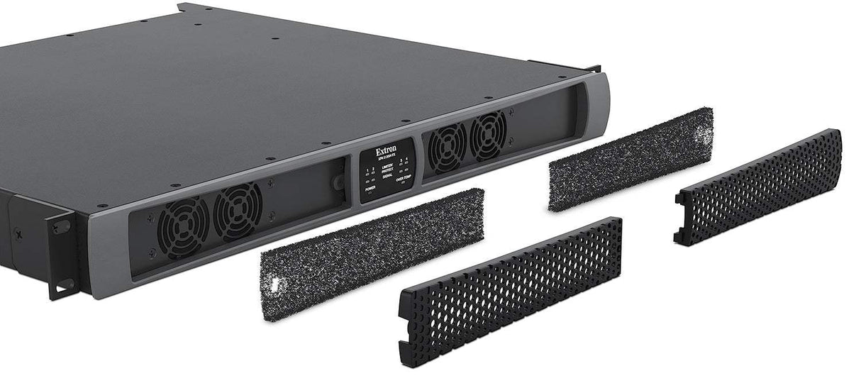 Extron XPA U 2004 FX is a four-channel audio amplifier that delivers 200 watts per channel into 8Ω, 4Ω, 70V, and 100V loads—perfect for multi-zone commercial AV and distributed audio applications.