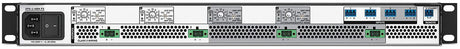 Extron XPA U 4004 FX is an ENERGY STAR® qualified, four-channel amplifier delivering 400 watts per channel into 8Ω, 4Ω, 70V, and 100V loads—ideal for high-power, multi-zone commercial AV installations.