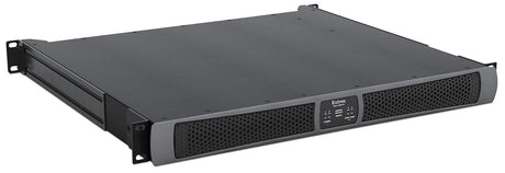 Extron XPA U 4004 FX is an ENERGY STAR® qualified, four-channel amplifier delivering 400 watts per channel into 8Ω, 4Ω, 70V, and 100V loads—ideal for high-power, multi-zone commercial AV installations.