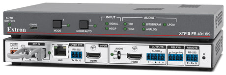 Extron XTP II FR 401 8K MM – 8K Fiber Optic Receiver with Local HDMI Input, Multimode Video Transmitters Extron