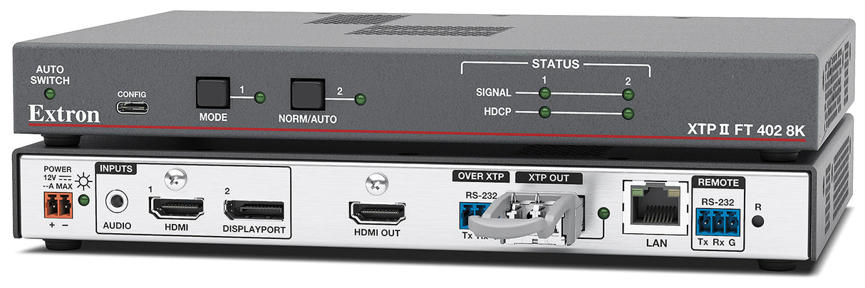Extron XTP II FT 402 8K MM – 8K Fiber Optic Transmitter for HDMI and DisplayPort, Multimode 60-1779-11