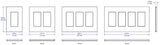 Crestron FP-G2-A-S – Decorator Style Faceplate, 2-Gang, Almond Smooth Wall Boxes Crestron