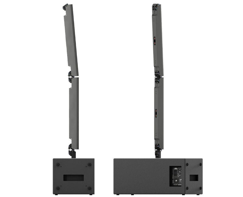 K-Array Pinnacle KR802 II Powered stereo system composed of 1 KS4 I + 1 KS4P I + 4 KY102 + mounting hardware (Black)