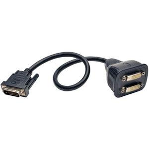Tripp-Lite DVI Y Splitter Cable, Digital Monitors (DVI-D M to 2x F), 1 ft. (0.31 m) - P564-001 - Creation Networks
