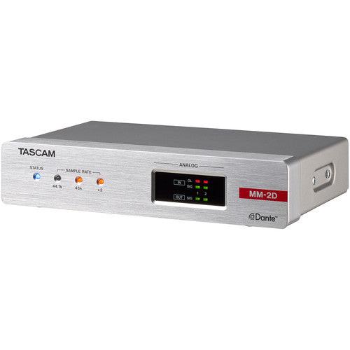 Tascam MM-2D-E 2-Channel Mic/Line Input/Output Dante Converter with Built-In DSP Mixer - Creation Networks