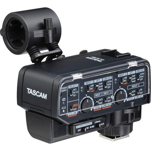 Tascam CA-XLR2d-AN XLR Microphone Adapter Kit for Cameras (3.5mm Analog) - Creation Networks