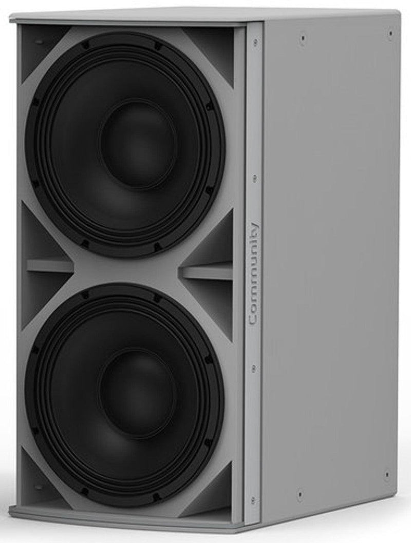 Biamp Community IS6-215WR Medium Power Dual 15-Inch Subwoofer (Weather-Resistant, Grey)