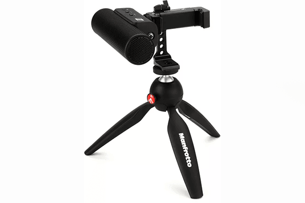 Sennheiser MKE 400 On-camera Shotgun Microphone with Smartphone Clamp and Tripod Stand - Creation Networks