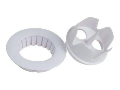 Premier Mounts HCERW 2" Escutcheon Ring with Built-In Hole Cutter (White) - Creation Networks