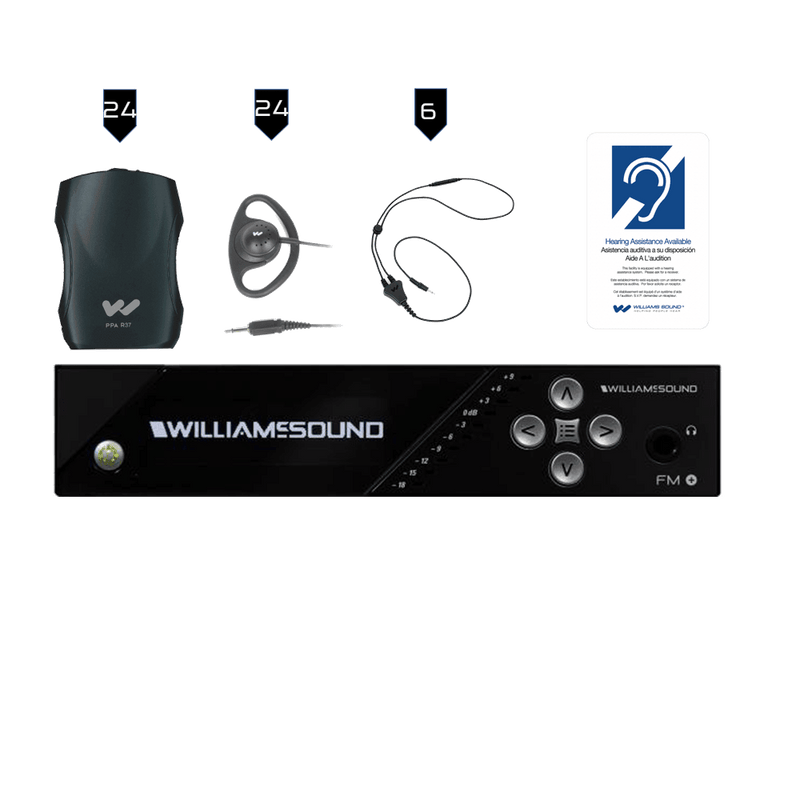 Williams Sound FM 557-24 FM+ System Package (24 R37 receivers) - Creation Networks