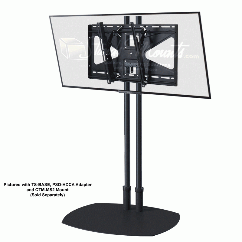 Premier Mounts T72B 72" Black Replacement Poles Work With Dual Pole Carts and Stands - Creation Networks