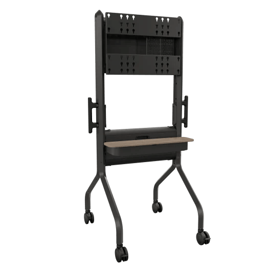 Chief LSCUB Voyager Large Manual Height Adjustable AV Cart- For 50-75" LCD Displays - Black - Creation Networks