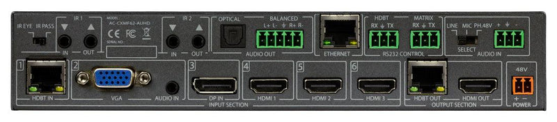 AV Pro Edge AC-CXMF62-AUHD Six input, Two output audio/video matrix switcher - Creation Networks