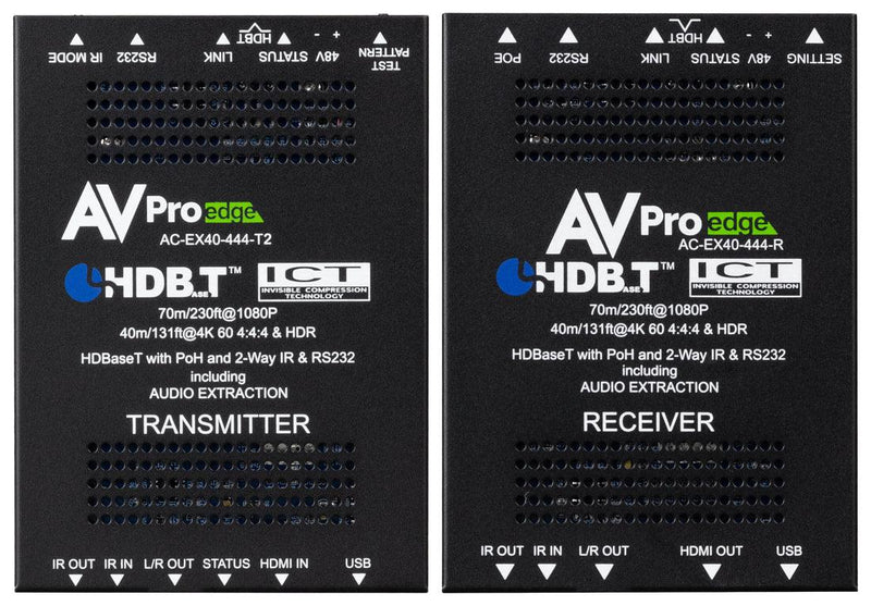 AV Pro Edge AC-EX40-444-KIT Ultra Slim 40m (70m HD) 4K60 4:4:4, HDR  HDBaseT Extender - Creation Networks