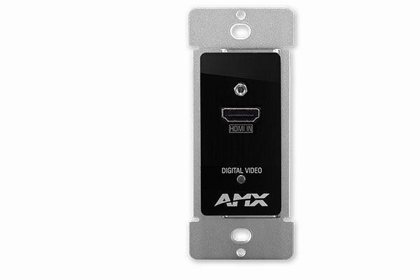 AMX DX-TX-DWP-4K-BL DXLink 4K HDMI Decor Style Wallplate Transmitte, Black - Creation Networks