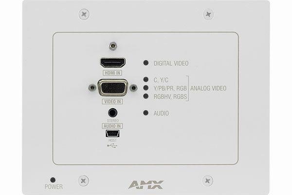 AMX DX-TX-WP-WH DXLink Multi-Format Wallplate Transmitter, White - Creation Networks