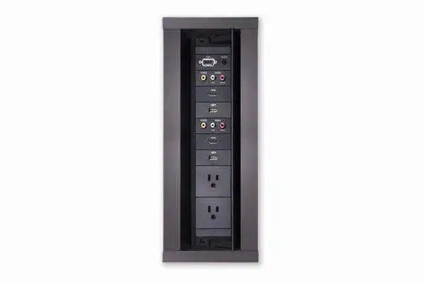 Amx Box AMX HPX-1200BL HydraPort 12-Space Modular Tabletop Enclosure Black ...