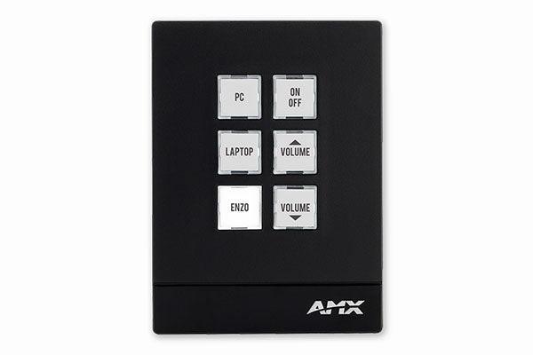 AMX MCP-106L-BL Massio™ 6-Button ControlPad - Black - Landscape - Creation Networks