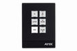 AMX MKP-106P-BL Massio Keypad 6-button portrait (Black) - FG5793-06P-BL - Creation Networks